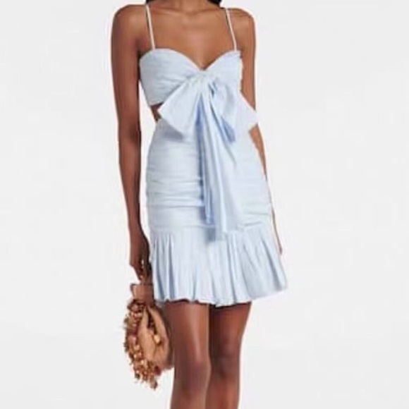 Zimmermann Dresses & Skirts - Zimmermann Bow Detail Mini Dress Blue Cutout Chic